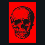 Skull Red Pop Art Fantasy Art Heavy Metal Poster<br><div class="desc">Fantasy Art Skull Skeleton Poster Print - Black & White Heavy Metal Punk Rock College Art</div>