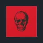 Skull Red Pop Art Hout Afdruk<br><div class="desc">Kunststijl pop Digitale kunstschilders schedel</div>