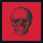 Skull Red Pop Art Imitatie Canvas Print<br><div class="desc">Dit product was erg goed en ik hou van hoe gemakkelijk het is voor maatwerk. Het ontwerp was erg eenvoudig,  dus ik ben erg blij als ik creëer.</div>