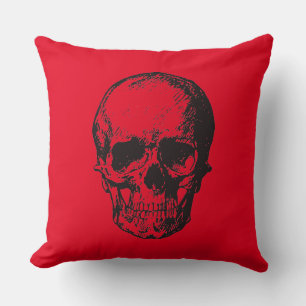 Skull Red Pop Art Kussen