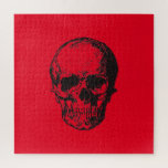 Skull Red Pop Art Legpuzzel<br><div class="desc">Dit product was erg goed en ik hou van hoe gemakkelijk het is voor maatwerk. Het ontwerp was erg eenvoudig, dus ik ben erg blij als ik creëer.</div>