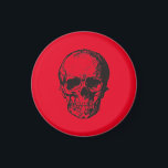 Skull Red Pop Art Magneet<br><div class="desc">Dit product was erg goed en ik hou van hoe gemakkelijk het is voor maatwerk. Het ontwerp was erg eenvoudig, dus ik ben erg blij als ik creëer.</div>