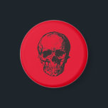 Skull Red Pop Art Magneet<br><div class="desc">Dit product was erg goed en ik hou van hoe gemakkelijk het is voor maatwerk. Het ontwerp was erg eenvoudig,  dus ik ben erg blij als ik creëer.</div>