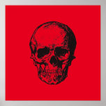 Skull Red Pop Art Poster<br><div class="desc">Kunststijl pop Digitale kunstschilders schedel</div>