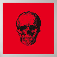 Skull Red Pop Art