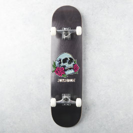 Skull Red Roses Modern Gotisch Sticker