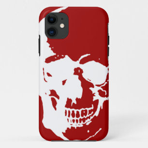 Skull - Red & White Metal Fantasy Art Case-Mate iPhone Case