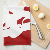 Skull - Red & White Metal Fantasy Art Theedoek (Quarter Fold)