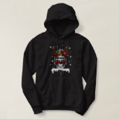 Skull Reindekerst Funny Skulls Santa Hat Re Hoodie (Design voorkant)