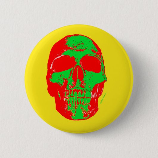 Skull RGY Ronde Button 5,7 Cm (Voorkant)