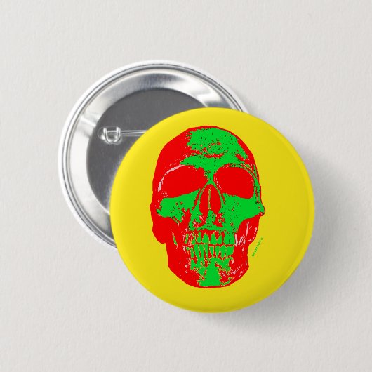 Skull RGY Ronde Button 5,7 Cm (Voorkant /achterkant)