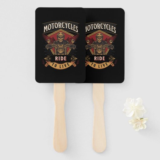 Skull Ride Motorcycles, Ride To Live  Handwaaier (Voorkant en achterkant)