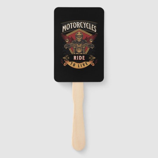Skull Ride Motorcycles, Ride To Live  Handwaaier (Achterkant)