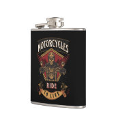 Skull Ride Motorcycles, Ride To Live  Heupfles (Links)