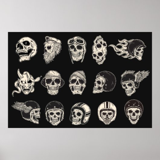 Skull Rider Helmhoofd Poster (Voorkant)