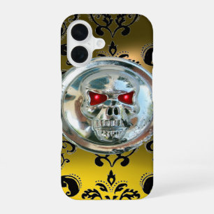 SKULL RIDERS DAMASK EDELSTEEN Geel TOPAZE iPhone 16 Hoesje