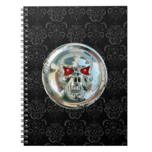 SKULL RIDERS DAMAST NOTITIEBOEK