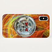 SKULL RIDERS Gele Oranje fractale cirkels Case-Mate iPhone Case (Achterkant (horizontaal))