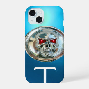 SKULL RIDERS MONOGRAM Aqia Blauw iPhone 15 Case