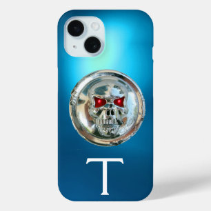 SKULL RIDERS MONOGRAM Aqia Blue iPhone 15 Case