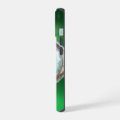 SKULL RIDERS MONOGRAM groen iPhone 15 Case (Linkerkant)