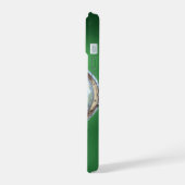 SKULL RIDERS MONOGRAM groen iPhone 15 Case (Linkerkant)