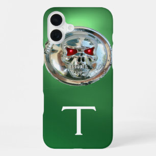 SKULL RIDERS MONOGRAM groen iPhone 16 Plus Hoesje