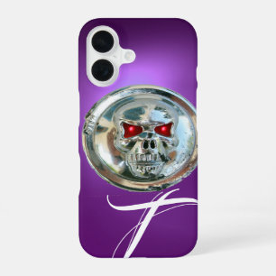 SKULL RIDERS MONOGRAM Paars iPhone 16 Hoesje