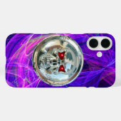 SKULL RIDERS Roze Blauwe Paarse Fractale cirkels Case-Mate iPhone Case (Achterkant (horizontaal))
