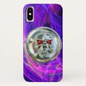 SKULL RIDERS Roze Blauwe Paarse Fractale cirkels Case-Mate iPhone Case (Achterkant)