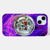 SKULL RIDERS Roze Blauwe Paarse Fractale cirkels Case-Mate iPhone Case (Achterkant (horizontaal))