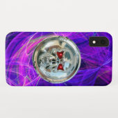 SKULL RIDERS Roze Blauwe Paarse Fractale cirkels Case-Mate iPhone Case (Achterkant (horizontaal))