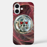 SKULL RIDERS Roze metalen grijze ronde cirkels