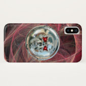 SKULL RIDERS Roze metalen grijze ronde cirkels Case-Mate iPhone Case (Achterkant (horizontaal))