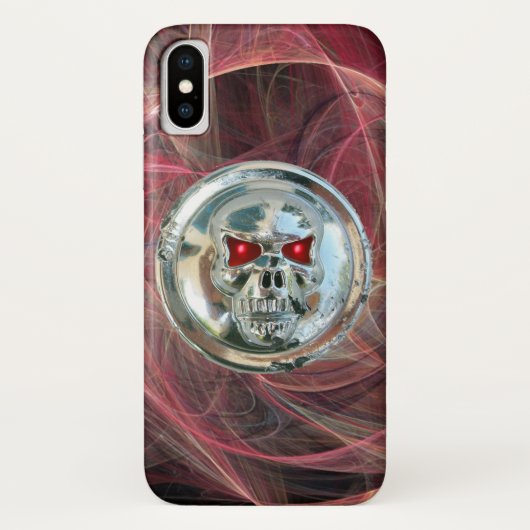 SKULL RIDERS Roze metalen grijze ronde cirkels Case-Mate iPhone Case (Achterkant)