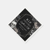 Skull Rip 20s Floral 30th Birthday Party Servetten (Hoek)