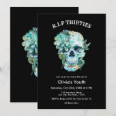 Skull RIP 30s 40th Verjaardag Dood aan mijn jeugd Kaart (Voorkant / Achterkant)