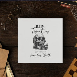  Skull RIP Twenties Whiskey verjaardagsfeestje Servet