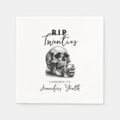  Skull RIP Twenties Whiskey verjaardagsfeestje Servet (Voorkant)