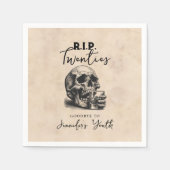  Skull RIP Twenties Whiskey verjaardagsfeestje Servet (Voorkant)