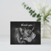 Skull roken van een sigaret Dank u Briefkaart (Staand voorkant)