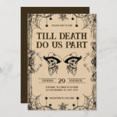 Skull Romance Till Death Do Us Part Wedding Kaart (Voorkant / Achterkant)