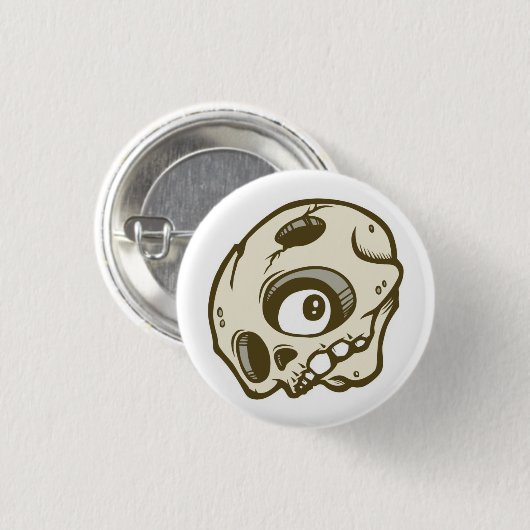 Skull Ronde Button 3,2 Cm (Voorkant /achterkant)