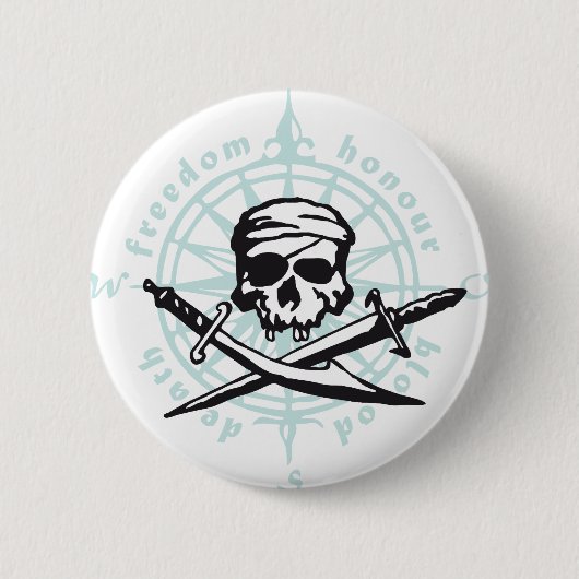 skull ronde button 5,7 cm (Voorkant)