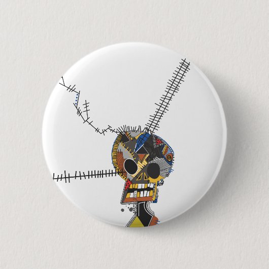 Skull Ronde Button 5,7 Cm (Voorkant)