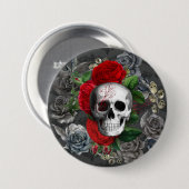 Skull Ronde Button 7,6 Cm (Voorkant /achterkant)