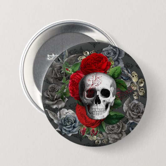 Skull Ronde Button 7,6 Cm (Voorkant /achterkant)