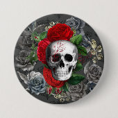 Skull Ronde Button 7,6 Cm (Voorkant)