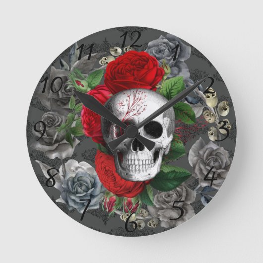 Skull Ronde Klok (Voorkant)