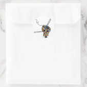 Skull Ronde Sticker (Tas)